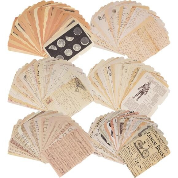 150 Sheets of Scrapbook Paper,Vintage Journaling Supplies Craft Kits for Journal - Picture 1 of 8